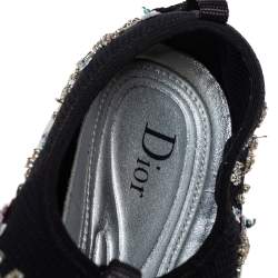 مملوكة مسبقًا Dior Black Mesh Fusion Embellished Slip On Sneakers Size 36.5 