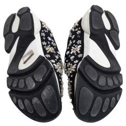 مملوكة مسبقًا Dior Black Mesh Fusion Embellished Slip On Sneakers Size 36.5 
