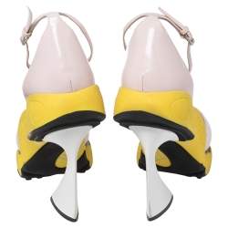 مملوكة مسبقًا Dior Multicolor Leather D'orsay Ankle Strap Platform Pumps Size 40