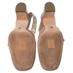 Dior Beige Fabric Moi Slingback Sandals Size 39
