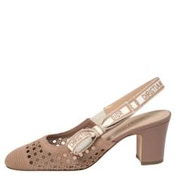Dior Beige Fabric Moi Slingback Sandals Size 39