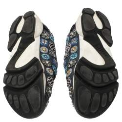 Pre Owned Dior Grey Mesh and Fabric Fusion Slip On Sneakers Size 39