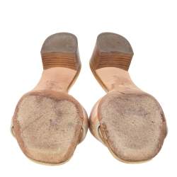 مملوكة مسبقًا صندل سلايد ديور دواي مزيج قطن متعدد الألوان مقاس 38.5