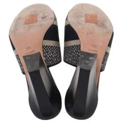 Dior Blue Canvas Dway Mule Sandals Size 36.5
