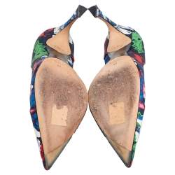 Pre Owned Dior Multicolor Floral Printed Canvas Pointed Toe Pumps Size 40