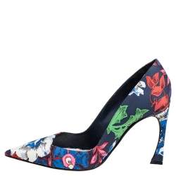 Pre Owned Dior Multicolor Floral Printed Canvas Pointed Toe Pumps Size 40
