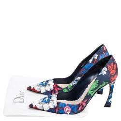 Pre Owned Dior Multicolor Floral Printed Canvas Pointed Toe Pumps Size 40