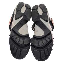 مملوكة مسبقًا Dior Pink Sequin Embellished Fabric And Mesh Fusion Sneakers Size 38