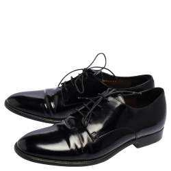 Pre Owned Dior Black Patent Leather Lace Derby Size 38