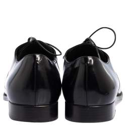 Pre Owned Dior Black Patent Leather Lace Derby Size 38