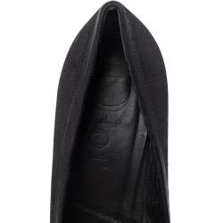Pre Owned Dior Black Diorissimo Canvas And Leather Pointed Toe Pumps Size 40