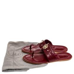 Pre Owned Dior Red Leather Sandals Size 38