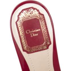 Dior Pink Patent Leather  Buckle Open Toe  Mules Sandals Size 38