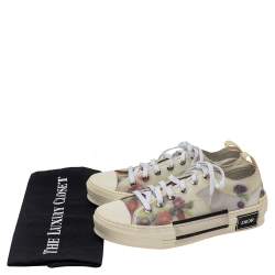 مملوكة مسبقًا Dior Multicolor Printed Mesh B23 Low Top Sneakers Size 39
