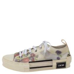 مملوكة مسبقًا Dior Multicolor Printed Mesh B23 Low Top Sneakers Size 39