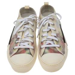 مملوكة مسبقًا Dior Multicolor Printed Mesh B23 Low Top Sneakers Size 39
