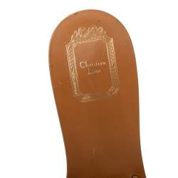 Pre Owned Dior Tan Leather Slide Sandals Size 40