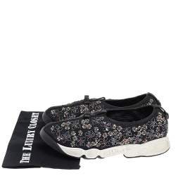 Pre Owned Dior Black Mesh Fusion Embellished Slip On Sneakers Size 40