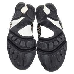 Pre Owned Dior Black Mesh Fusion Embellished Slip On Sneakers Size 40