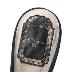 Dior Black Suede Platform Ankle Strap Sandals Size 37.5
