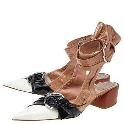 Dior Tri Color Patent Leather Conquest Ankle Wrap Sandals Size 40