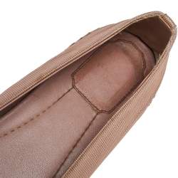 مملوكة مسبقًا Dior Pink Canvas Embellished Espadrille Ballet Flats Size 40