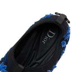 Pre Owned Dior Black Mesh Embellished Fusion Slip On Sneakers Size 36