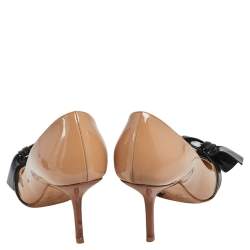 Pre Owned Dior Multicolor Patent Leather Buckle Pointed Toe Pumps Size 37