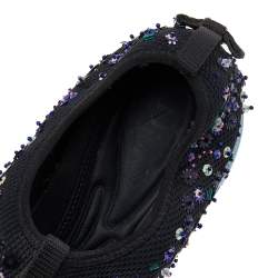 Dior Black Mesh Fusion Embellished Slip On Sneakers Size 36.5