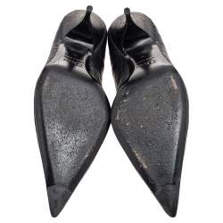 Pre Owned Dior Black Croc Embossed Leather Pointed Toe Pumps Size 41