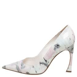 Dior Multicolor Printed Patent Leather Pointed-Toe Pumps Size 40 