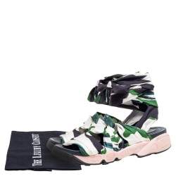 مملوكة مسبقًا صندل ديور بروكلين قماش متعدد الألوان ملتف مقاس 37