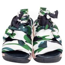 مملوكة مسبقًا صندل ديور بروكلين قماش متعدد الألوان ملتف مقاس 37