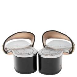 مملوكة مسبقًا Dior Multicolour Canvas D-way Slide Sandals Size 37.5