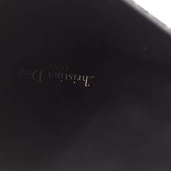 Dior Black/Army Green Leather and Canvas D-Major Mid-Calf Boots Size 38