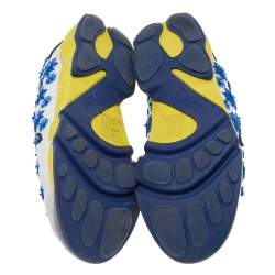 Pre Owned Dior White Mesh Embellished Fusion Slip On Sneakers Size 37.5