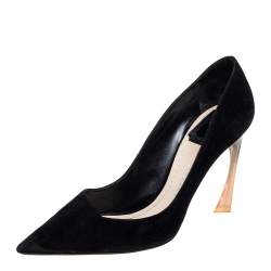 مملوكة مسبق ًا Dior Black Suede Songe Pointed-Toe Pumps Size 37