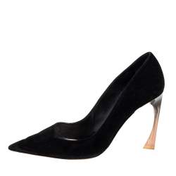 مملوكة مسبقًا Dior Black Suede Songe Pointed-Toe Pumps Size 37