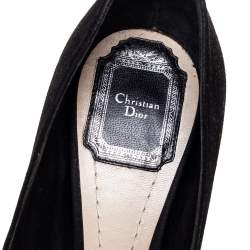 مملوكة مسبقًا Dior Black Suede Songe Pointed-Toe Pumps Size 37