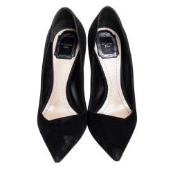 مملوكة مسبقًا Dior Black Suede Songe Pointed-Toe Pumps Size 37