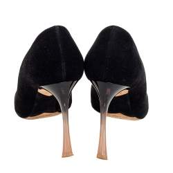 مملوكة مسبقًا Dior Black Suede Songe Pointed-Toe Pumps Size 37