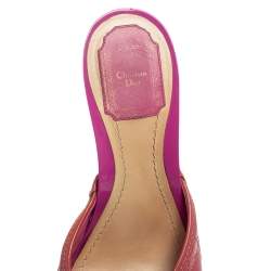 Dior Pink Patent Leather Slide Sandals Size 39.5