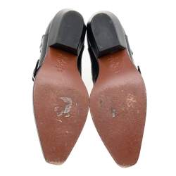 Pre Owned Dior Black Leather Dior Saddle Ankle Boots Size 38.5