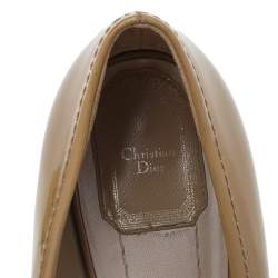 Dior Beige Patent Leather Ballet Flats Size 40