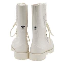 Pre Owned حذاء بوت للكاحل ديور ديور كامب مطاط أوف وايت مقاس 39