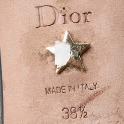 مملوكة مسبقًا صندل إصبع فلات ديور جادور قماش تيكنيكال أسود مقاس 38.5