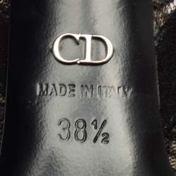 مملوكة مسبقًا Dior Black Net And Suede Pointed Toe Pumps Size 38.5