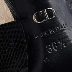 Pre Owned حذاء بوت ديور جلد نقش تمساح ونقش سحلي ثلاثي اللون برباط قصة نوميد مقاس 36.5