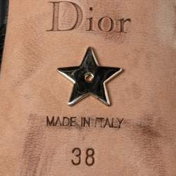 Dior Black Fabric J'adior Slingback Pointed Toe Sandals Size 38