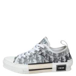 مملوكة مسبقًا حذاء رياضي ديور بي23 بلاستيك مشمع  وشبك بالشعار أبيض/أخضر مقاس 37.5